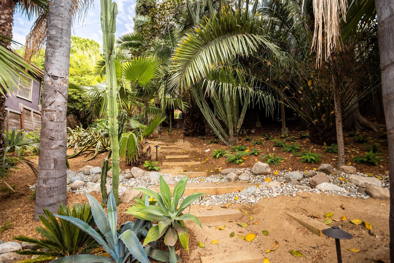 Walkway up to the yurt